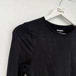 Old Navy  Black Long Sleeve Classic Bodysuit Size Small Cotton Blend Photo 3