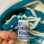 VINTAGE 90s TOP NOTCH KNITS 100% Wool Beanie Blue Photo 5