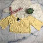 Topshop Womens  Top Lace Trim Off the Shoulder Size 8 Photo 2