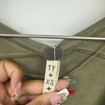 Free People Green Boho Short Sleeve Shirt Size XS Fairy Photo 3