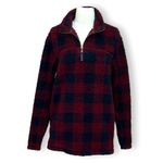 Alpine Sherpa Buffalo Plaid Tunic Pullover Size Small Black Photo 11