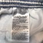 Old Navy  Women’s Linen Blend Striped Blue White Pull On Straight Leg Pants Photo 7