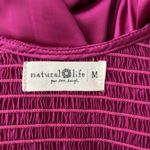 Natural Life  Dress Womens Medium Pink Satin Olivia Smocked Maxi Peasant Bohemian Photo 5