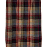 Talbots WORSTED WOOL Midi SKIRT WOMEN 16 Tan Red Plaid Academia Old Money Preppy Photo 0