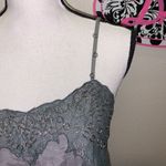 Miss Me grey sequined lined cotton silk boho tank top Photo 2