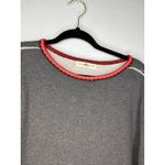 Natural Life  Knit Trim Sweatshirt Size Small Medium S/M Gray Oversized Photo 2