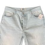 We The Free People Paradise Blue Distressed Raw Hem Button Fly Jeans 30 NEW Tags Photo 8