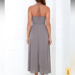 Lulus  Calligraphy Class Grey Halter Dress Photo 1
