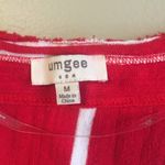Umgee  medium red and white oversized sweater Photo 2