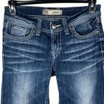 BKE SZ 29 Culture Cropped Jeans Low-Rise Zip-Fly Whiskered Faded Medium Wash Photo 2