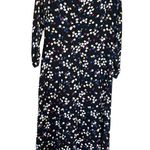 ZARA Black Multicolor Confetti Dot Print Long Sleeve Maxi Dress Size Medium Photo 7
