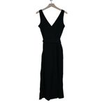 Sam Edelman Womens 8 Tie Waist Crop Wide Leg Jumpsuit in Black NEW Photo 2