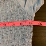 Japna  Jumpsuit Light Blue Smocked Bodice Flutter Sleeve Wide Leg Women's L READ Photo 5