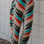 Anthropologie Hutch Raven Printed Tapered Linen Trousers Pants Size 8 Photo 0