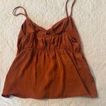 Pink Rose  Burnt Orange Tie Front Camisole Photo 1