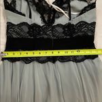 Marchesa Notte Silk Chiffon Slip Dress Formal Evening Gown Womens 8 Lace Trim Blue Photo 9