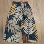 Philosophy Pants XS Tropical Leaf Print Wide Leg Crop Vacation Vacay Hawaiian Photo 3