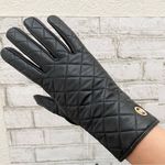 Michael Kors MICHAEL Black Quilted Leather Women’s Gloves Size L Photo 3
