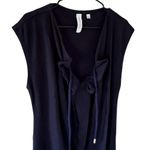 Carven NEW Cinched Cord Navy Dress Blue Size L Photo 7