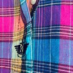 Dockers Uniquely RARE Vintage Bright Plaid Print Button Up Dress Shirt | Size: S Photo 3