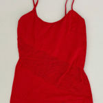 Velvet By Graham And Spencer Red Hollow-Out Mesh Cami Camisole Tank Top Shirt Size S ❤️ Photo 0