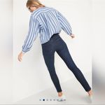 Old Navy  Mid-Rise Rockstar Super-Skinny Distressed Dark Wash Jeans NEW Size 4 Photo 1