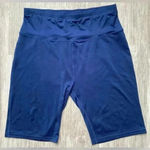 Muscle Box | Women’s Blue Biker Workout Gym Athletic Shorts | Extra Large XL Photo 0