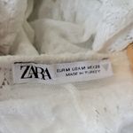ZARA White Voluminous Women's Crop Top Blouse Size M Photo 3