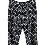 Denim & Co. Tall Printed Jersey Geometric Pattern Slim Leg Pant Black Size XLT Photo 6