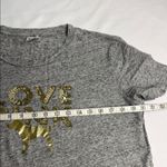 PINK - Victoria's Secret  Gray and Gold Short Sleeve Tee Photo 2
