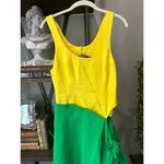Rosie Assoulin Sarong Cut Out Midi Dress Green Yellow Womens Size 8 Photo 8