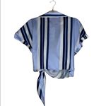 ZARA NWT  STRIPED SHIRT WITH KNOT SILKY CROP medium Photo 9