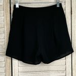 LF ROSEBULLET High Waisted Pleated Chiffon Shorts Black-8 Photo 1