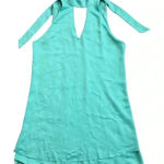 Tyche Teal Mock VNeck Sleeveless Mini Dress Size Small Photo 0