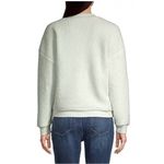 a.n.a . A New Approach Faux Sherpa Henley Pullover Sweatshirt Mint‎ Green Small Photo 4