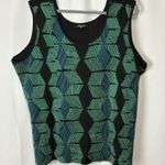 Misook Women’s Plus Abstract Floral Print Knit Sleeveless Top Tank Shell 3X NWOT Photo 0