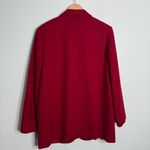 Sag Harbor NWOT  100% Wool Red‎ Blazer w/ Pockets Size 14 Photo 1
