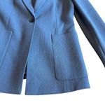 Lafayette 148 Nazelli Textured Wool Jacket Blazer Single Button Wool Size 4 Blue Photo 3