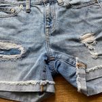 Madewell Denim Boyshorts Rip And Repair Edition Mid-Rise Jean Shorts Size 25 Photo 4