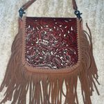 White Leather Fringe Purse Photo 0