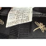 Talbots  Vintage Dragonfly Textured High Rise Office Black Career Dress Pants 16 Photo 4