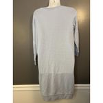 ATM Dress Womens XS Light Blue Long Sleeve Sweatshirt Tunic Pockets Hemp Knit Photo 5