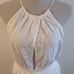 ZARA NEW White Eyelet Maxi Dress Open Back Large Photo 2