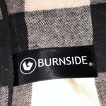 Burnside  black & white plaid flannel button down shirt size small Photo 4