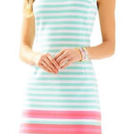 Lilly Pulitzer Womens Lana Cap Sleeve Poolside Blue Striped Dress - Size XL Photo 0