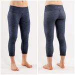 Lululemon Wunder Under Crop Denim Legging Womens Size 4 Deep Indigo Rare Photo 2