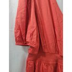 EXPRESS Women's Romper Somcked Waist Shorts Jumpsuit Coral Size XL Photo 6