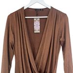 Boohoo  Brown Slinky Long Sleeve Dress Size 14 US Womens Photo 1