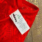 Aerie  Cable Lace Longline Bralette Holiday Red Medium Photo 3