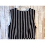 Madison Curvy Black White Striped Jumpsuit Photo 7